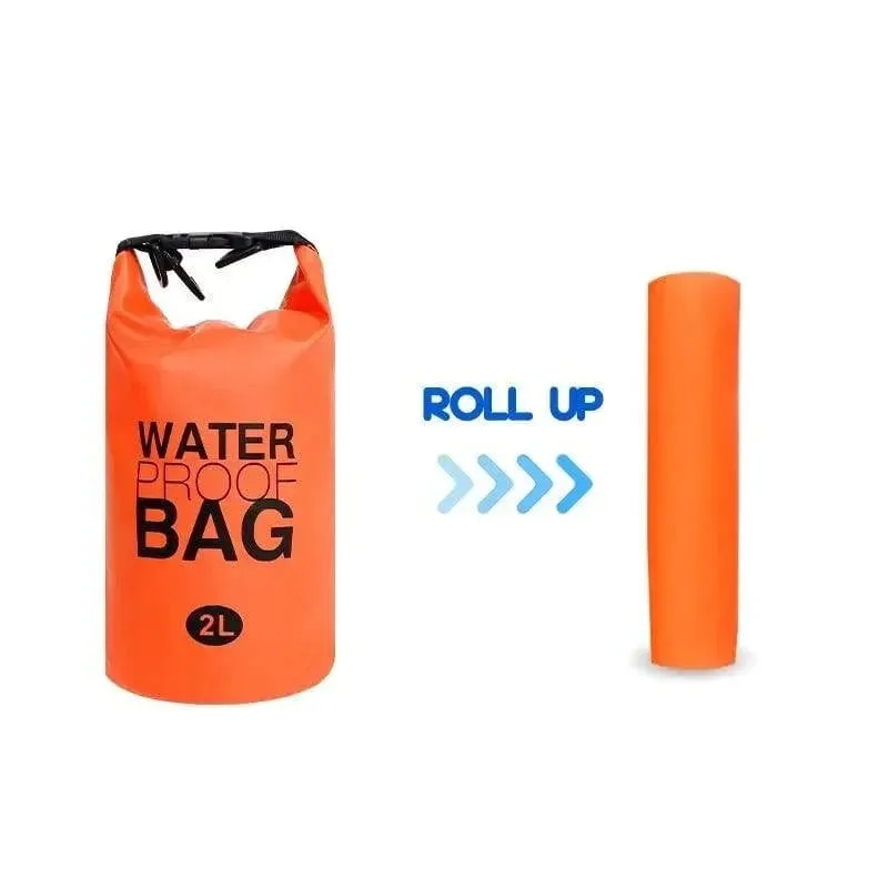 2 Liter Waterproof Dry Bag Storage Swimming Kayak River Hiking Float Sailing Canoe Diving Compression Backpack