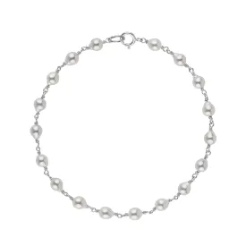 4.0-4.5 mm AAA White Akoya Teardrop Pearl Bracelet