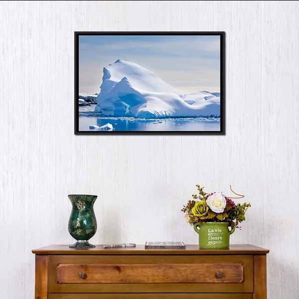 Antarctic Iceberg In The Snow Canvas Wall Art