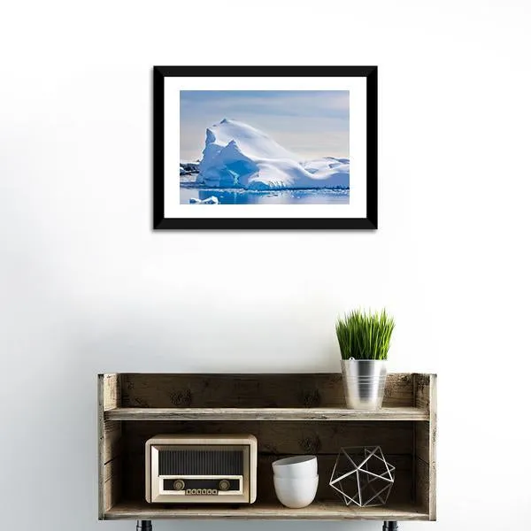 Antarctic Iceberg In The Snow Canvas Wall Art