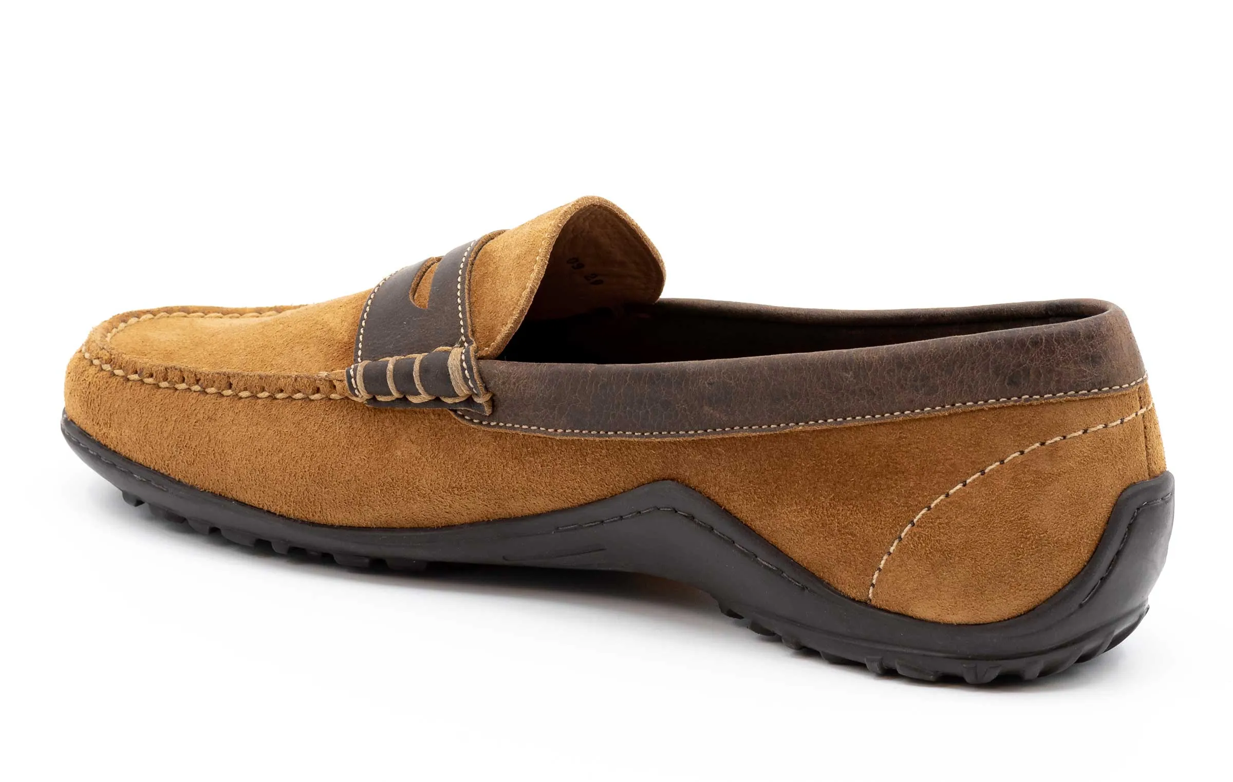 Bill Safari Kudu Suede Penny Loafers - Tobacco