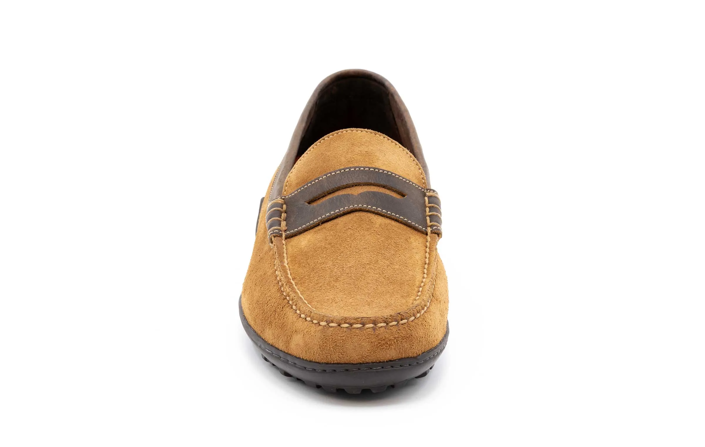 Bill Safari Kudu Suede Penny Loafers - Tobacco