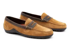 Bill Safari Kudu Suede Penny Loafers - Tobacco