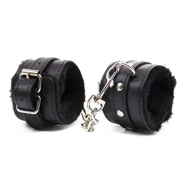 Black Fur Lined Cuffs