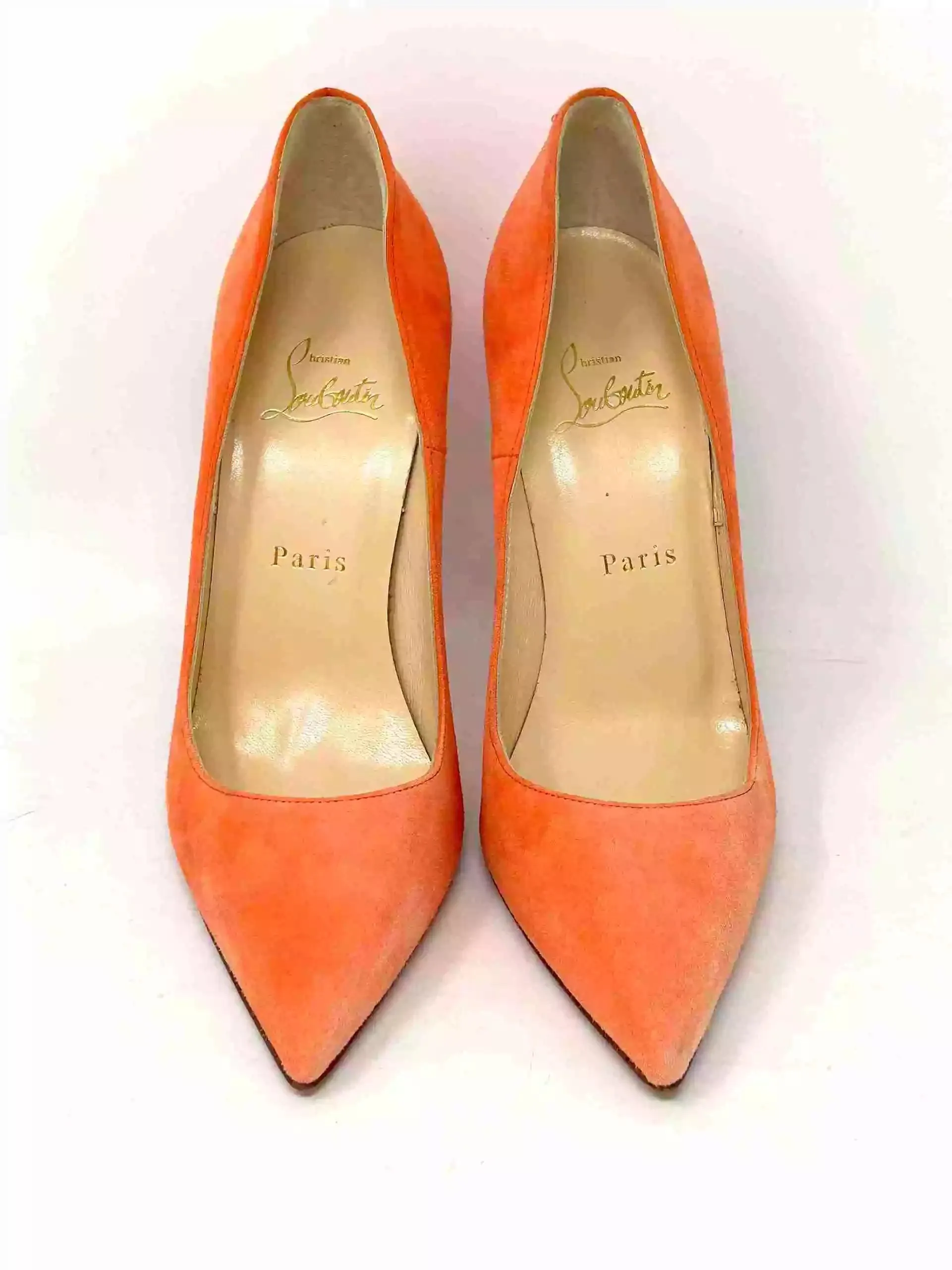 Christian Louboutin So Kate 120 Orange Suede Pump Heels 38 UK 5