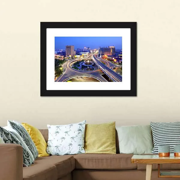 Cityscape Of Nanchang Canvas Wall Art