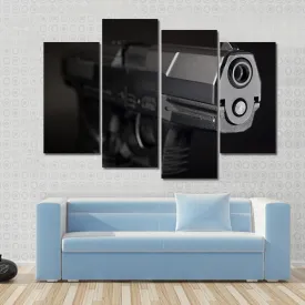 Close Up Of Pistol Canvas Wall Art