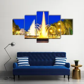 Dancing Fountains In Batumi Boulevard Canvas Wall Art