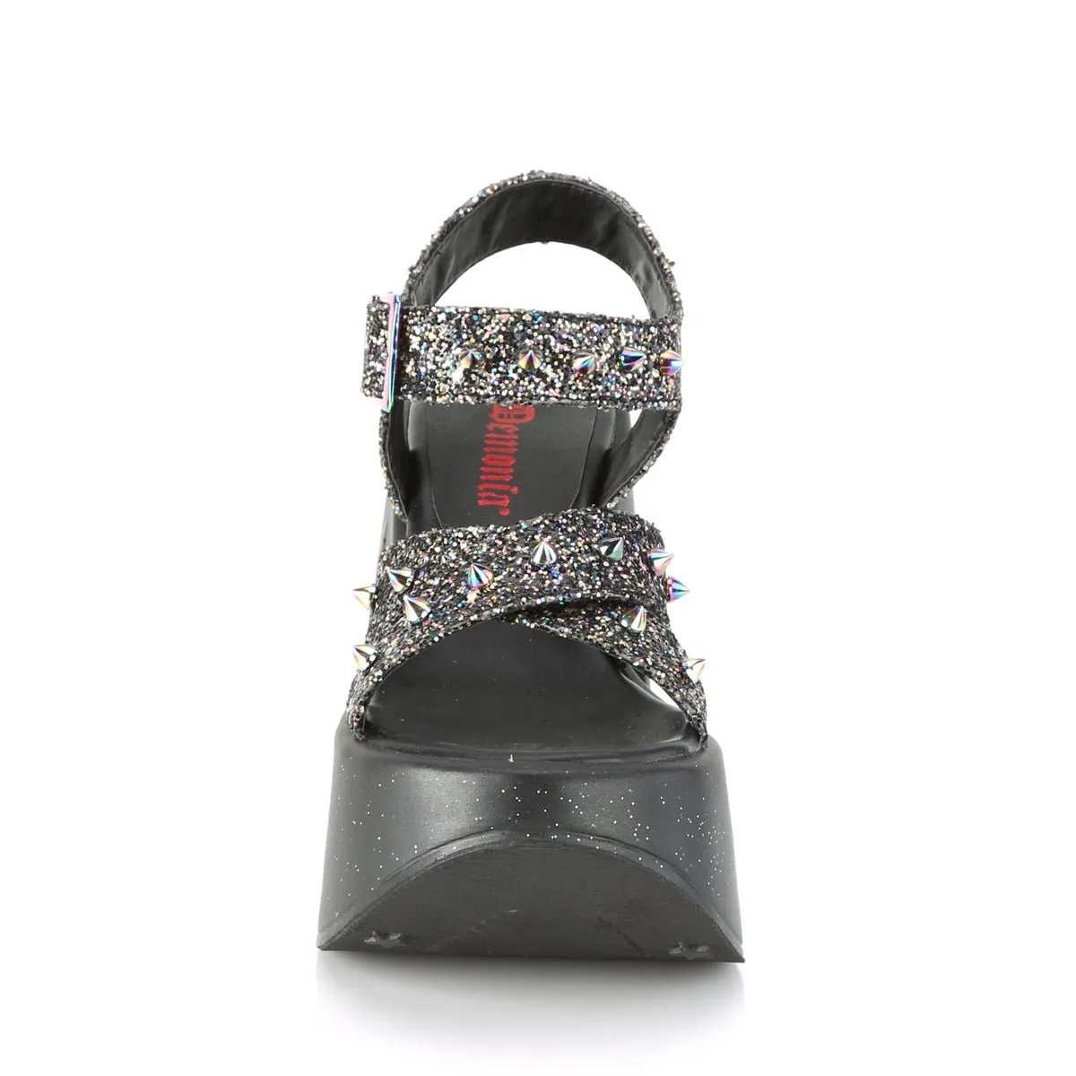 Demonia DYNAMITE-02 | Black Glitter Sandals