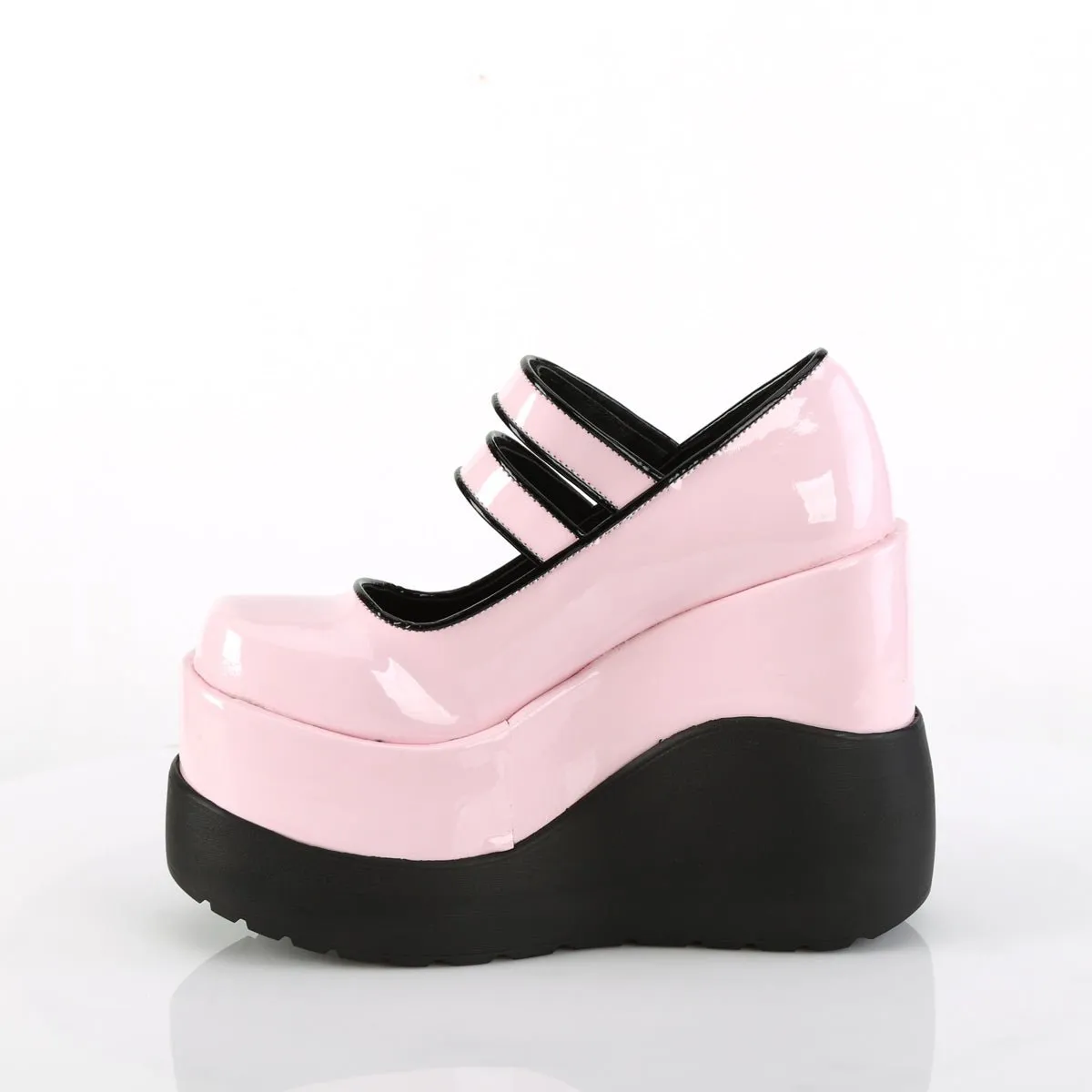 Demonia VOID-37 | Baby Pink Patent Leather Mary Janes