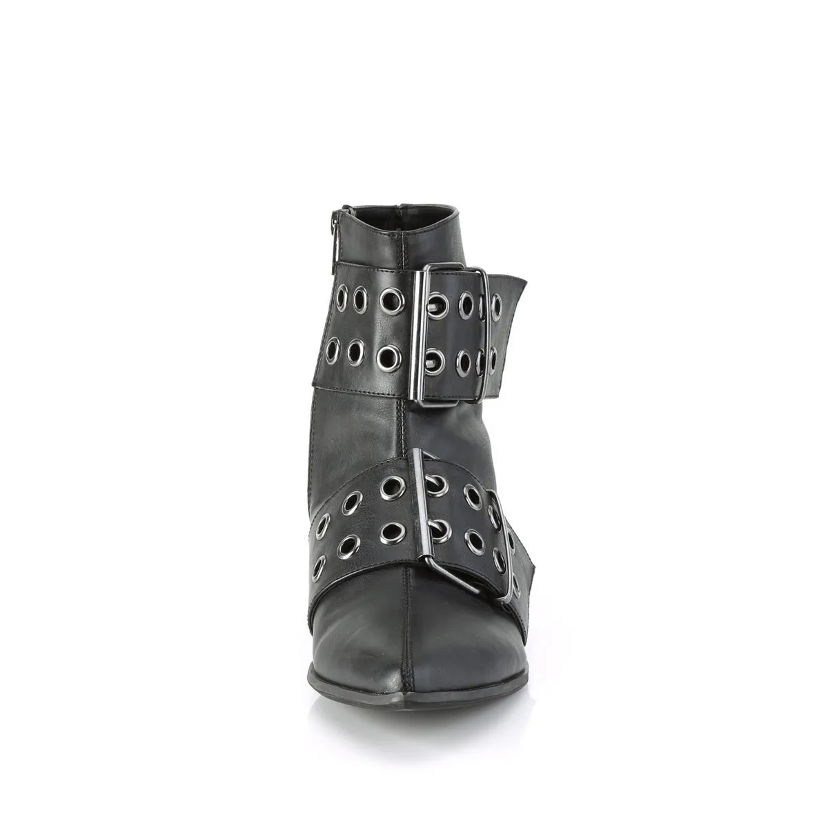 Demonia WARLOCK-55 | Black Vegan Leather Unisex Boots