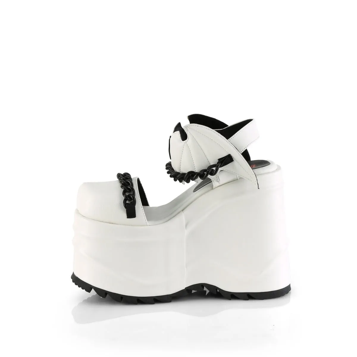 Demonia WAVE-20 | White Vegan Leather Sandals