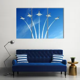 Fighter Jets Demonstration Canvas Wall Art