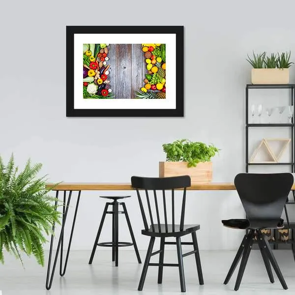 Fresh Vegetables And Fruit Canvas Wall Art