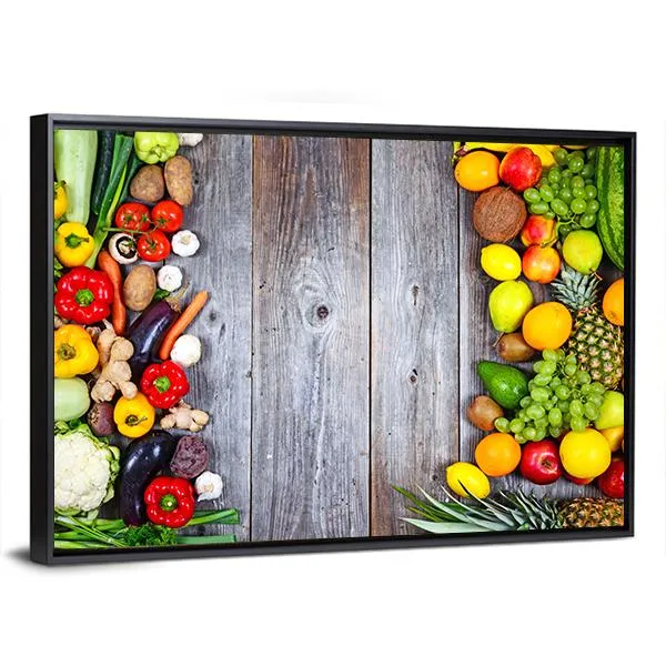 Fresh Vegetables And Fruit Canvas Wall Art