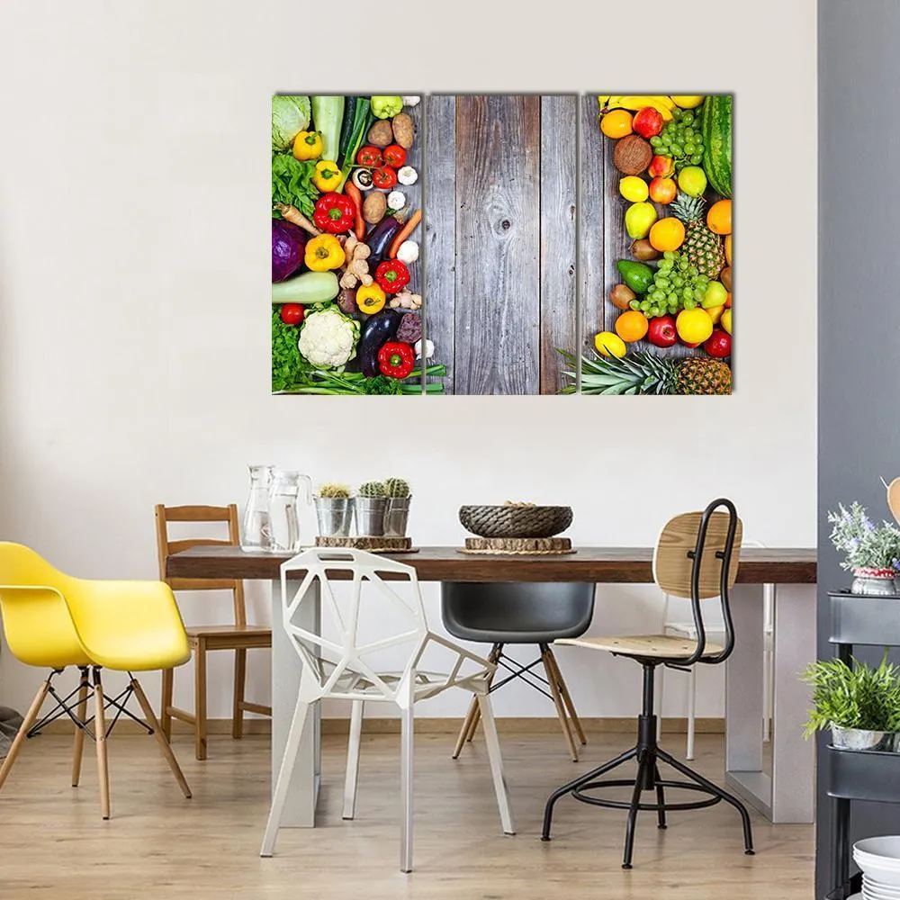 Fresh Vegetables And Fruit Canvas Wall Art