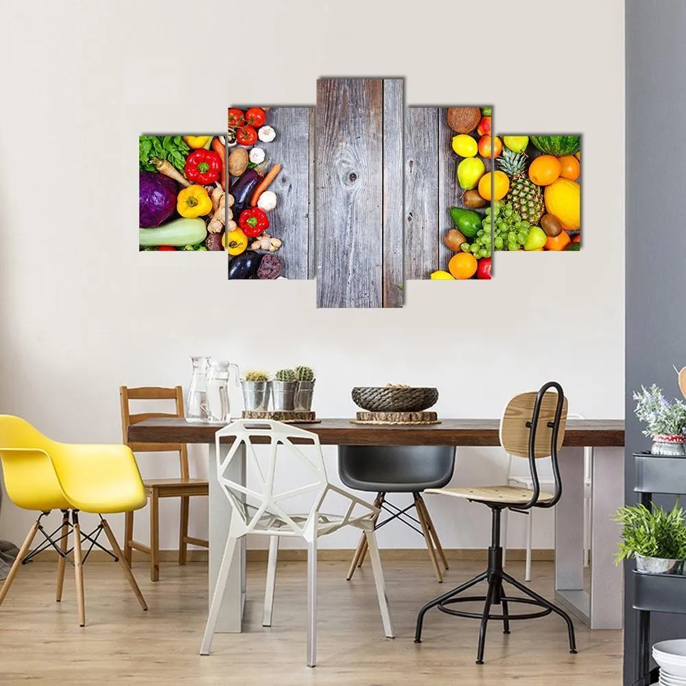 Fresh Vegetables And Fruit Canvas Wall Art