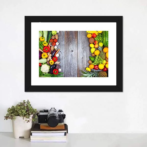 Fresh Vegetables And Fruit Canvas Wall Art