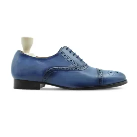 Garland - Men's Greyish Blue Calf Leather Oxford Shoe