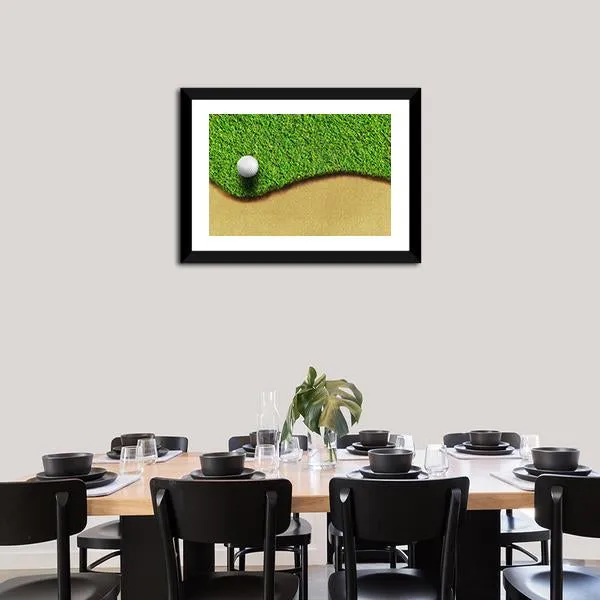 Golf Ball In Golf Courses Canvas Wall Art