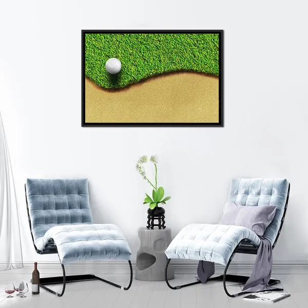 Golf Ball In Golf Courses Canvas Wall Art