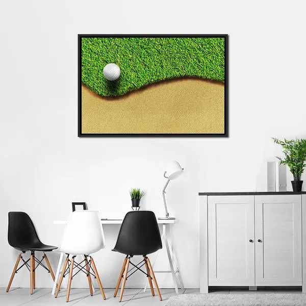 Golf Ball In Golf Courses Canvas Wall Art