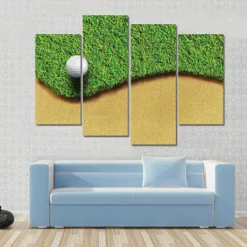 Golf Ball In Golf Courses Canvas Wall Art