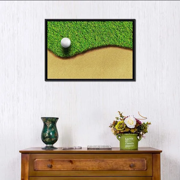 Golf Ball In Golf Courses Canvas Wall Art