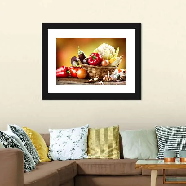 Healthy Organic Vegetables Canvas Wall Art