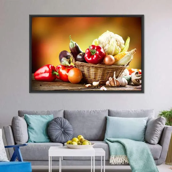 Healthy Organic Vegetables Canvas Wall Art