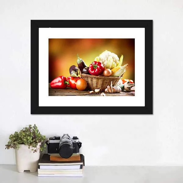 Healthy Organic Vegetables Canvas Wall Art