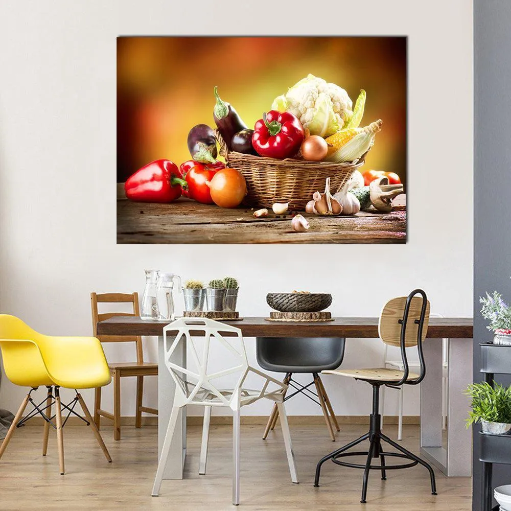 Healthy Organic Vegetables Canvas Wall Art