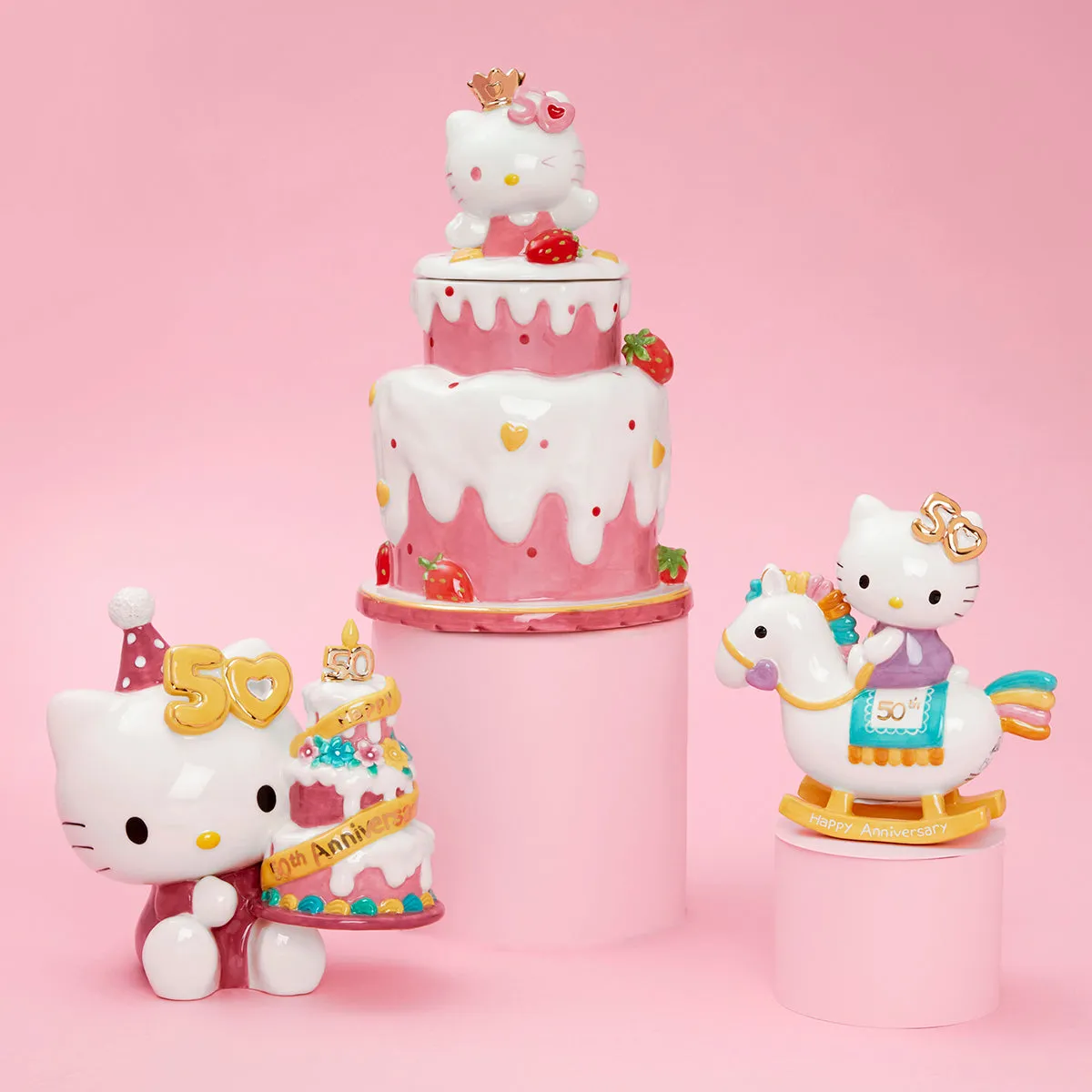 Hello Kitty 50th Anniversary Ceramic Celebration Cake Figurine