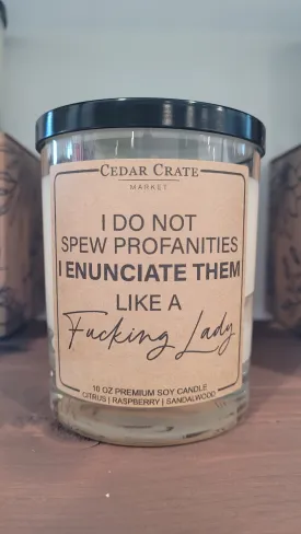 I Don't Spew Profanities | Coconut Lime Floral Candle