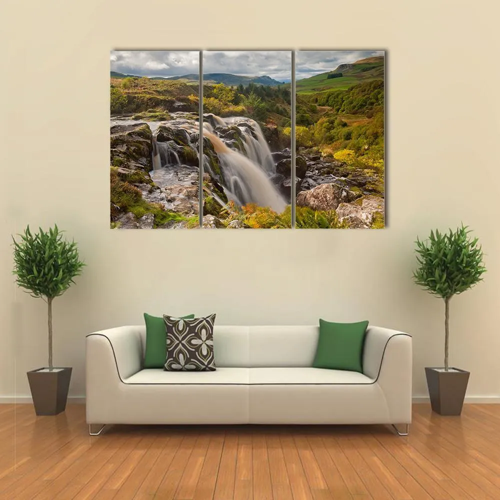 Loup Of Fintry Waterfall Canvas Wall Art