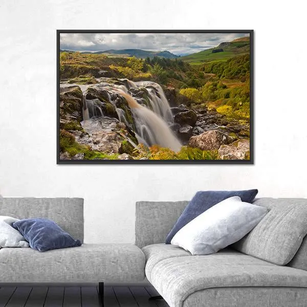 Loup Of Fintry Waterfall Canvas Wall Art