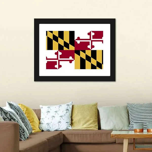 Maryland Flag Canvas Wall Art