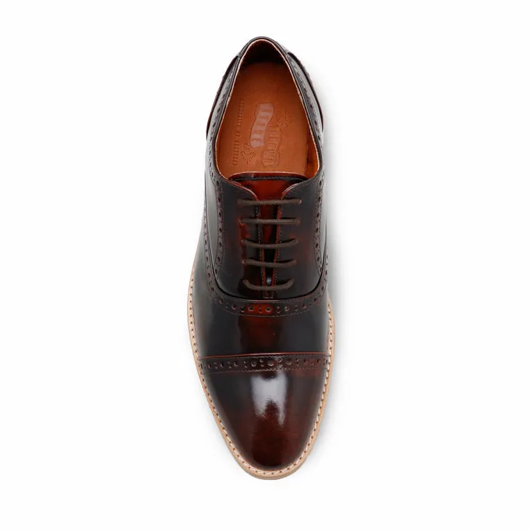 MR.FERGUSON SEMI-BROGUE European Brush Off Burgundy