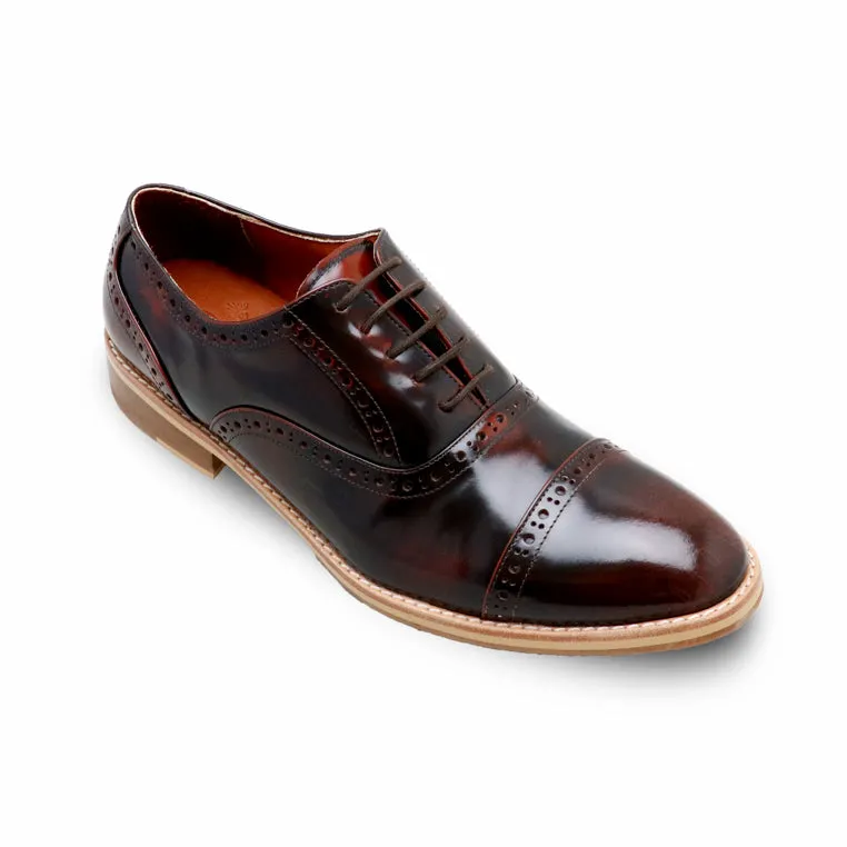 MR.FERGUSON SEMI-BROGUE European Brush Off Burgundy