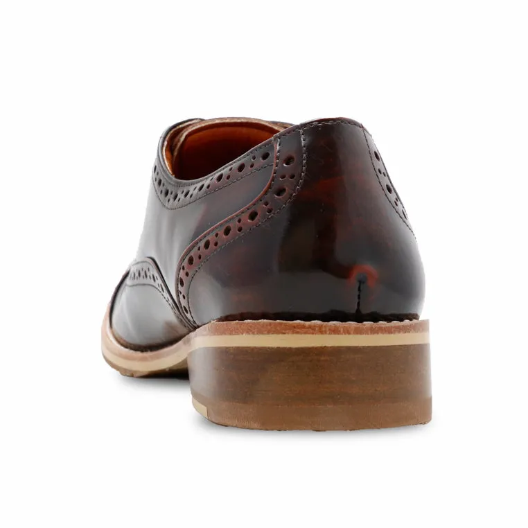 MR.FERGUSON SEMI-BROGUE European Brush Off Burgundy