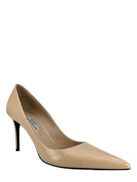 PRADA Saffiano Leather Point Toe Pumps Size 7.5