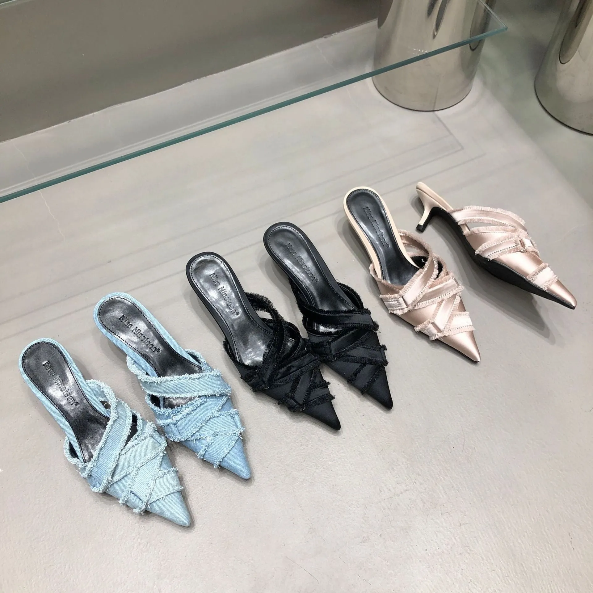 Pre Order:  Solid Pointed Toe Mule Pumps