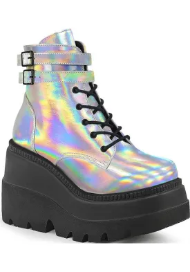 SHAKER-52 [Silver Holo] | PLATFORM BOOTS [PREORDER]