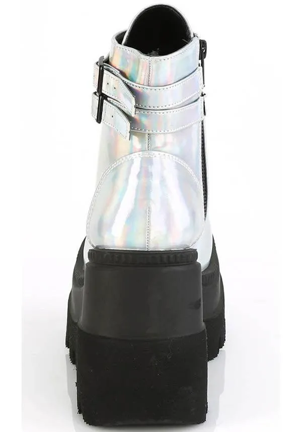 SHAKER-52 [Silver Holo] | PLATFORM BOOTS [PREORDER]