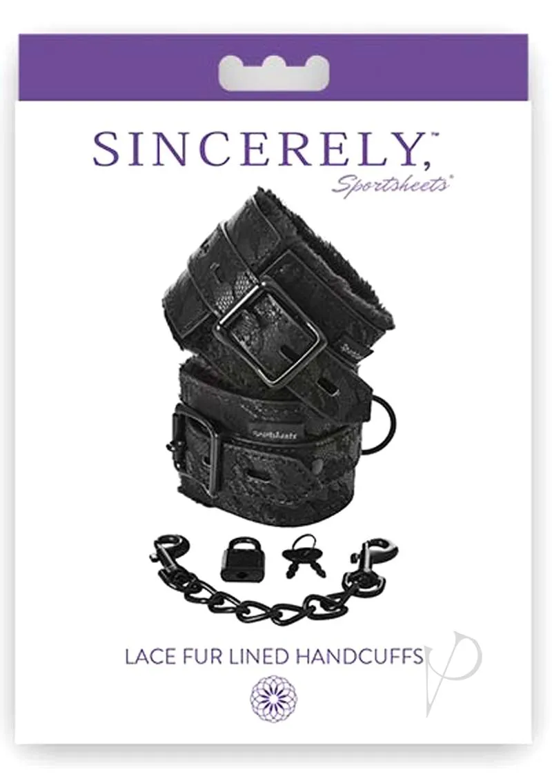 Sincerely Lace Fur Lined Handcuffs