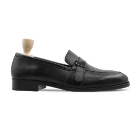 Tonbric - Men's Black Pebble Grain Leather Loafer